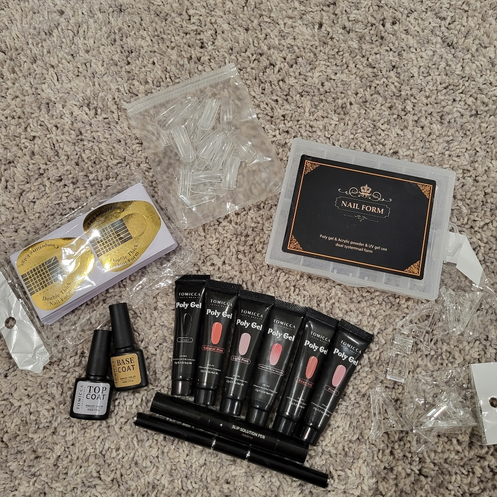 Tomicca poly gel nail kit